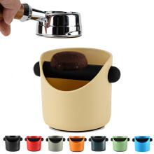 Espresso-afvalbak, 112 cm met verwijderbare stang en antislipvoet - Duurzame afvalbak voor koffiedik, barista-stijl