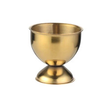Stainless Steel Egg Cup Holder Round Stand for Hard Boiled Eggs Kitchen Display (Gold, 1pc)