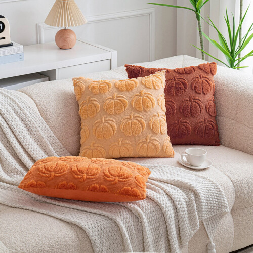 Μαξιλάρια hociret Plush3D με κολοκύθα - Διακόσμηση Φθινοπώρου/Halloween/Ευχαριστιών, Άνετα 2