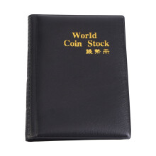 Coin Collection Book Holder, PVC 120 Pockets 10 Pages World Coin Storage Folder Album Money Collecting Holder Book(Black)