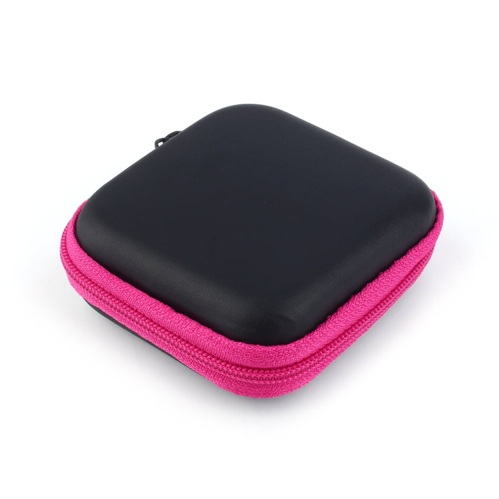 Delaman Earphone Holder Case Hard Case Storage Pouch Bag W/Zipper For Sd Tf Card Earphone Headphones Earbuds 9395123508603