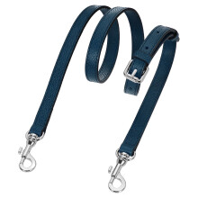 Leather Bag Strap Adjustable Crossbody Replacement for Shoulder Handbags Dark Blue with Silver Buckle