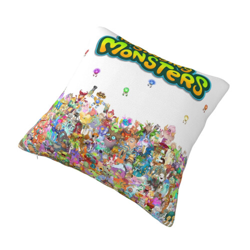 Μαξιλαροθήκη My Singing Monsters εξαιρετικά μαλακή με φερμουάρ για υπνοδωμάτιο, καναπέ, 2