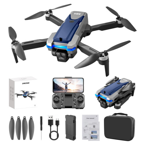 WJSXC Drone χωρίς ψήκτρες με κινητήρα και 3 κάμερες, αντοχή στον άνεμο, λειτουργία 1