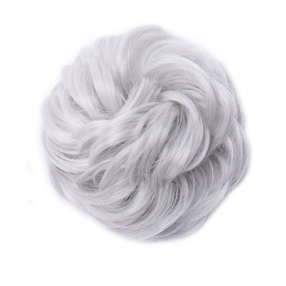 Unisex Messy Bun Hair Piece With Instant Volume Boost, Curly Chignon Hair Bun Extension For Ponytail