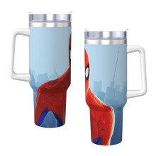 SpiderMan 40oz H2.0 Edelstahl-Vakuumisolierter Becher mit Deckel und Strohhalm für Wasser, Eistee, Kaffee oder Smoothies