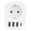 Πρίζα USB με 1 AC, 1 USB-C, 3 θύρες USB, συμβατή με iPhone/iPad, ιδανική για οικιακή χρήση 1