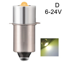 P13.5S DC6V-24V/3-12V LED Uppgraderingslampor Vit Maglite Ficklampa6-24v vit
