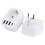 Πρίζα USB με 1 AC, 1 USB-C, 3 θύρες USB, συμβατή με iPhone/iPad, ιδανική για οικιακή χρήση 5