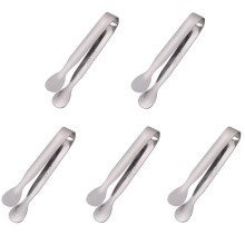 5 mini pinze da antipasto da 11 cm, utensili da portata in acciaio inossidabile per tea party, bar, ghiaccio, buffet, cucina