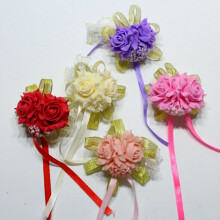 Meidiya polscorsage met bloemen van schuim, rozen, bruidscorsage voor bruidsmeisjes, lintarmband voor bruiloften, handbloemen, decoratie voor