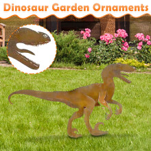 Kovové záhradné kolíky s dinosaurami, sošky dravcov so zvieratami na záhrade, na terasu, do obývačky, na vonkajšiu dekoráciu domu