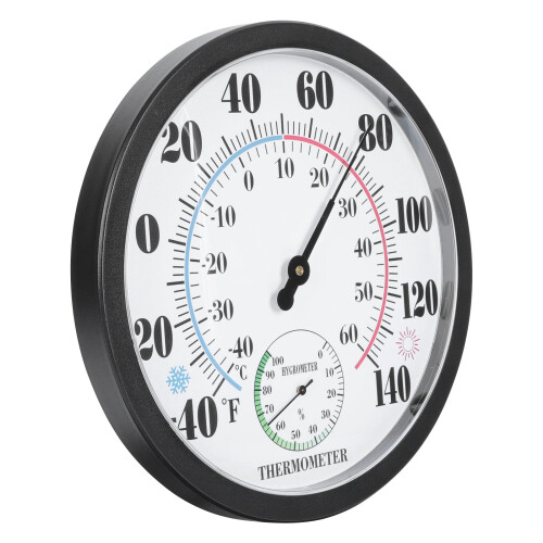 Termômetro de parede para temperatura e umidade, 1 unidade.