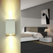 VOSS Vägglampa Modern LED Vägglampa Set Upp- och Nedmonterad Fyrkantig Varmvit Väggbelysning För Inomhus/Utomhus Vardagsrum Sovrum Hall