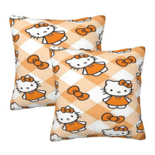 Capas de almofada Hello Kitty, pacote com 2 unidades, 40x40 cm (16"x16")