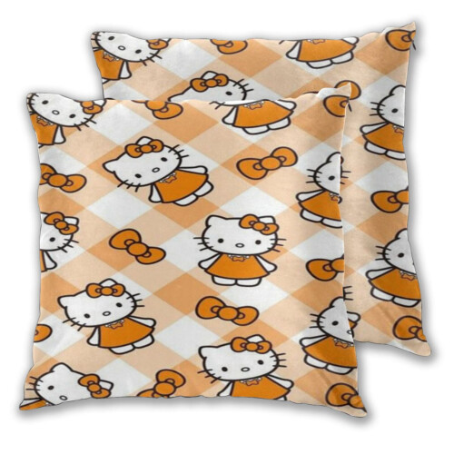 Capas de almofada Hello Kitty, pacote com 2 unidades, 40x40 cm (16"x16") 1