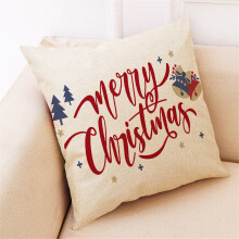 Capas de almofada de linho com Papai Noel da Winysin Merry Christmas para sofá, decoração para casa.