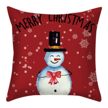 Ofertas do dia! Capa de almofada de linho com estampa natalina para sofá, decoração para casa, compatível com decorações de Natal.