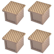 4er-Pack quadratische Kastenform mit Deckel, Toastform, Brotform, Kastenform mit Deckel