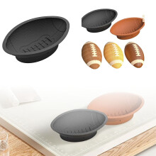 Fodboldkage Kage Non-stick fodboldformet silikone festcatering 3D smuldret chokolade sportstema festkage