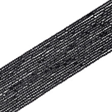 20 Stränge schwarze Rondelle-Glasperlen, 2 mm facettierte Briollette-Rondelle-Kristallglasperlen, Kristall-Abstandsperlen-Sortiment
