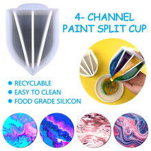 Copos bipartidos Jacenvly4Channel para pintura fluida, compatíveis com acrílico e resina, ferramentas de pintura, artigos para festas em promoção.
