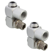 2 conectores giratorios de aire de 1/4'' NPT de 360 grados, accesorios giratorios industriales de aire de 1/4 de pulgada