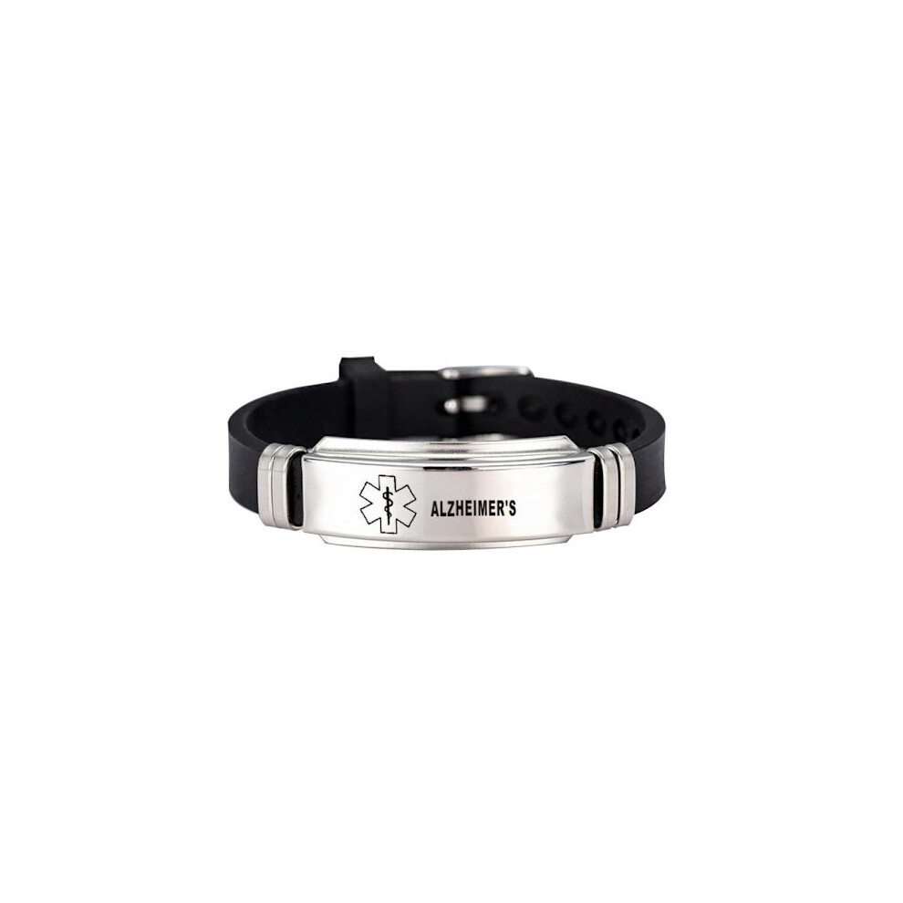 Medical Alert ID Bracelet Black one size