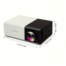 Mini projecteur HD lumineux 3000 lumens - Portable, compatible 3D et multi-appareils, avec télécommande