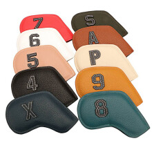 Golf Iron Cover Iron Cover Wedge Cover/Golf Club Covers PU Leather Waterproof Number 4/5/6/7/8/9/P/S/