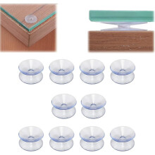 10 pcs Double-sided Suction Cups Non-Slip Double-sided Suction Cups Transparent Table Spacers For Glass Tables 20MM