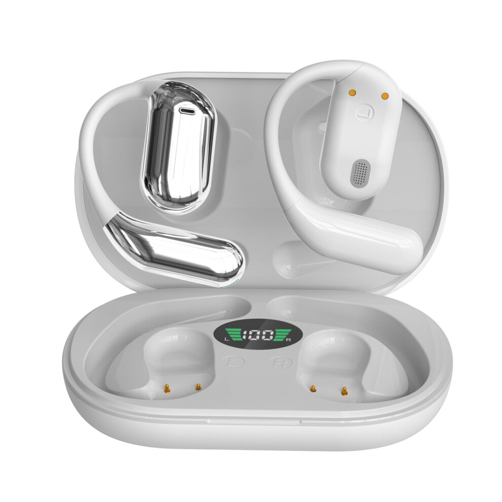 Wanfds Wireless Earbuds With Earhook, Bt 5.3, Noise Cancelling, 75H Playtime, Led Power Display, Lightweight Over-Ear W/ Mic For Ios & Android 9004841113975