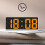 Tarmeek Digital Alarm Clock with Large LED Display, Compatible with Wall Mounting, White Frame, Fully Functional for Bedside, Study, Kitchen 7