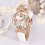 Γυναικεία Ρολόγια Quartz Casual, Μόδας, Ρολόγια με Στρας, Στρογγυλό Καντράν, Δερμάτινο 4