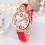 Γυναικεία Ρολόγια Quartz Casual, Μόδας, Ρολόγια με Στρας, Στρογγυλό Καντράν, Δερμάτινο 5