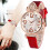 Γυναικεία Ρολόγια Quartz Casual, Μόδας, Ρολόγια με Στρας, Στρογγυλό Καντράν, Δερμάτινο 7