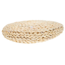 Tapis de yoga en paille, tatamis, coussins de sol, coussins rembourrés, tissés à la main, décorés, rotin, coton perlé
