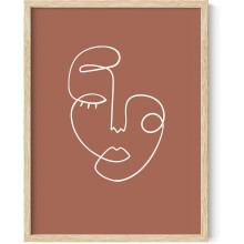 Affiches AEFER Boho - Décoration murale neutre | Art abstrait, compatible avec un intérieur de style bohème