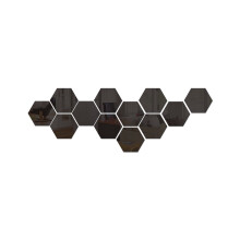 Cailmei12Pcs Autocollant mural hexagonal miroir en vinyle amovible, multicolore, taille unique