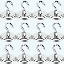 Zware magnetische haken van 100 lbs (ca. 45 kg), sterke neodymiummagneten voor thuis, keuken, werkplek, kantoor, enz., kunnen tot 100 lbs (ca. 45 kg)