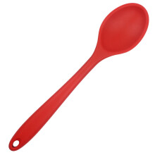 Cuchara de silicona, utensilio de cocina, cuchara para remover, cucharas de cocina rojas