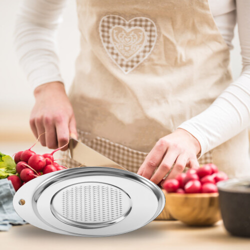 Râpe à ail en métal réutilisable, râpe en acier inoxydable, râpe à gingembre ménagère 2