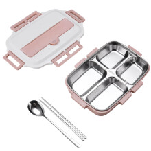 Tahtuvzn Küchen-Deko-Sonderangebot! Isolierte Bento-Box aus Edelstahl mit mehreren Lagen, 1 l, 26,5 x 19,5 x 5,5 cm