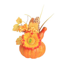 Künstlicher Kürbis, 15 cm (5,9 Zoll) – Deko-Kürbis für den Außenbereich, Herbst, Halloween, Thanksgiving und Tischdekoration