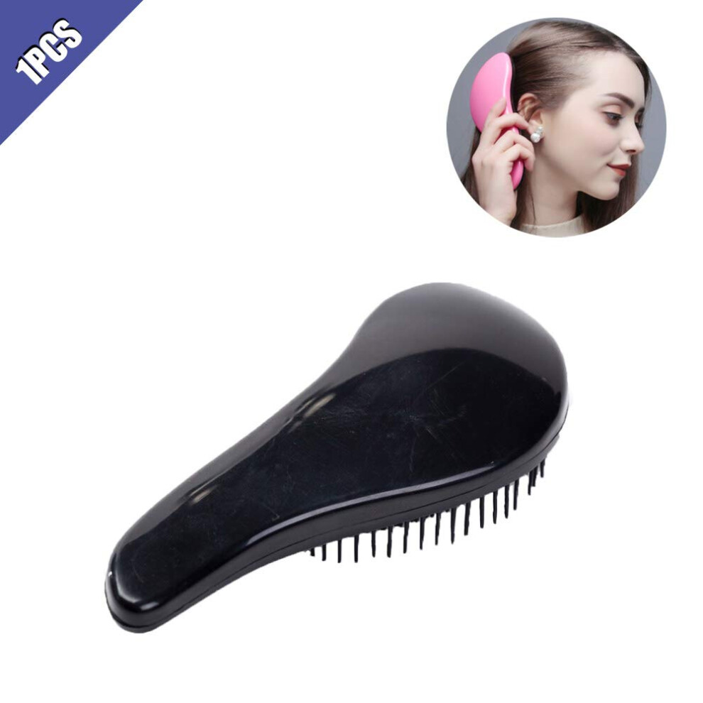 Black Detangling Hair Brush With Long Handle For Adults And Kids, Scalp Massage, No Tangle,
