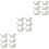 18Pcs White Ceramic Chopstick Racks Bird Design Tableware Holder 7