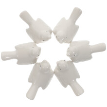 18Pcs White Ceramic Chopstick Racks Bird Design Tableware Holder