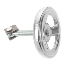 1Ensemble Roue De Poêle Bois Acier Carbone Argenté Ergonomique