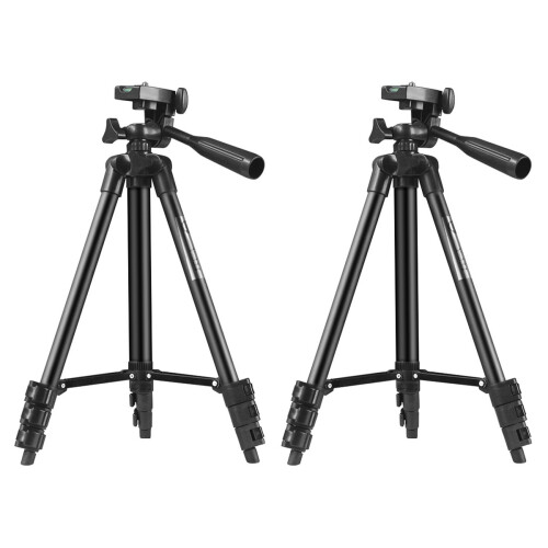 2Pcs Black Outdoor Projector and Camera Support Tripods 1