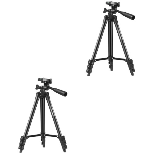 2Pcs Black Outdoor Projector and Camera Support Tripods 2